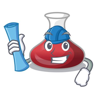 Mimar lezzetli kırmızı şarap ile karikatür sürahi