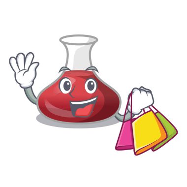 Lezzetli kırmızı şarap karikatür sürahi ile alışveriş