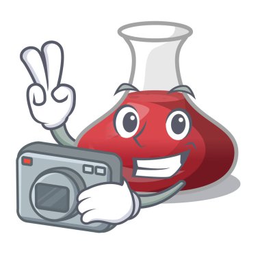 Fotoğrafçı şarap sürahi tablo karikatür