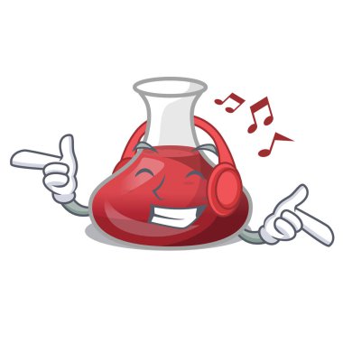 Tablo karikatür dinleme müzik şarap sürahi