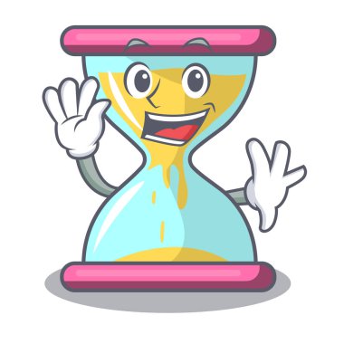 Karikatür kum saati şafak sürede sallayarak