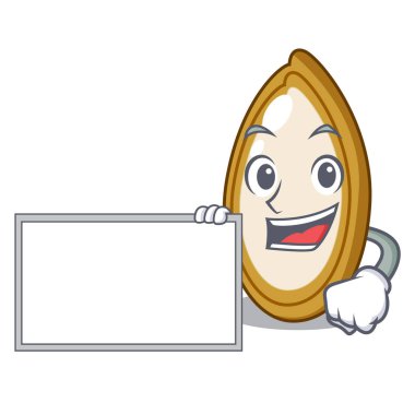 Kurulu kabak çekirdeği ile bir çizgi film kase