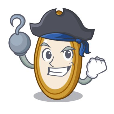 Korsan kabak tohumu bir karikatür kase