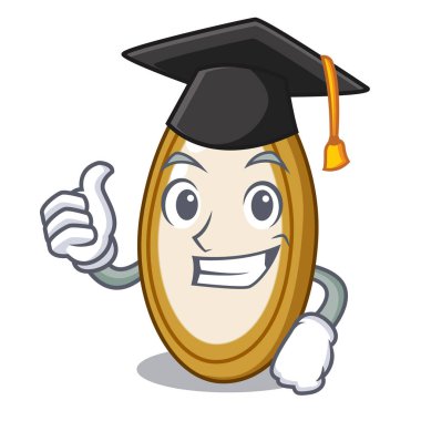 Mezuniyet balkabağı tohumları kase karikatür masada