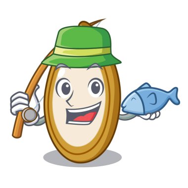 Taze kabak çekirdeği plaka karikatür Balık tutma