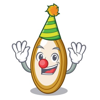 Palyaço meyve kabak tohumu maskotu izole