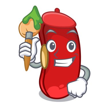 Malzemeler yemek pişirmek için sanatçı karakter kırmızı fasulye