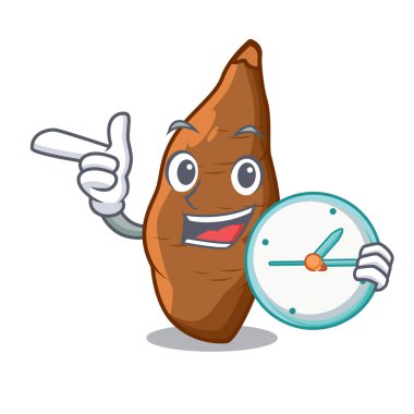 Saat manyok kök ile plaka karikatür