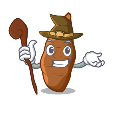 Cadı olgun manyok karikatür masada