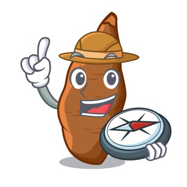 Explorer olgun manyok karikatür masada