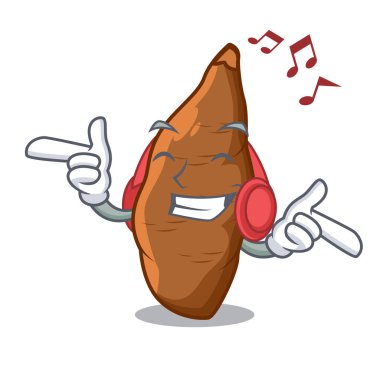 Dinleme müzik olgun manyok karikatür masada