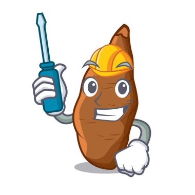 Otomotiv taze manyok maskotu izole