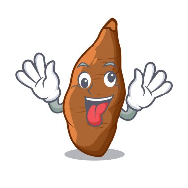 Deli taze manyok maskotu izole