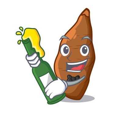 Bira taze manyok maskotu izole