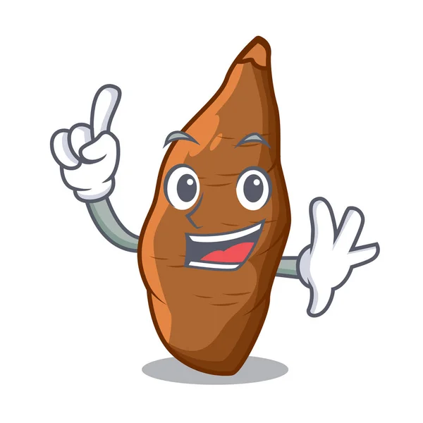 Finger fresh cassava isolated on the mascot — Stock Illustration Finger fresh cassava isolated on the mascot Royalty Free Stock Illustrations