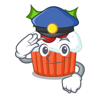 Polis Noel kek holly berry ile karakter