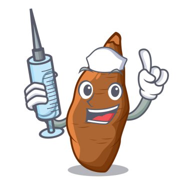 Hemşire manyok kök plaka karikatür