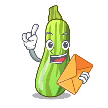 Zarf taze organik kabak ile karikatür kase vektör çizim içinde