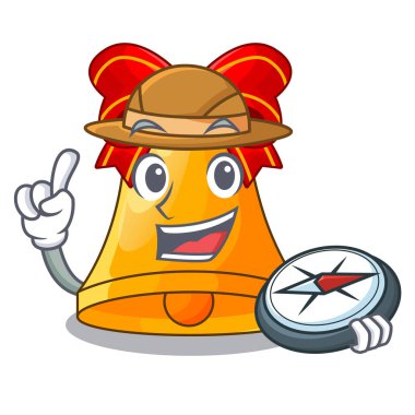 Explorer karikatür Noel dekorasyon vektör çizim için Noel çanları