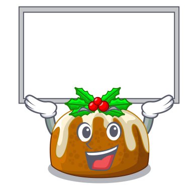 Yönetim Kurulu karakter geleneksel Noel pudingi kadar plaka üzerinde