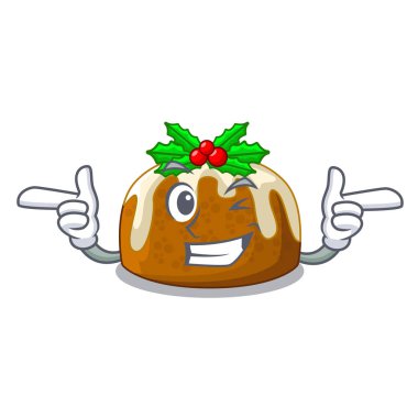 Wink çizgi film ev yapımı Noel pudingi holly ile