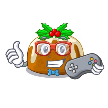 Oyun Noel pudingi yemek tablo karikatür