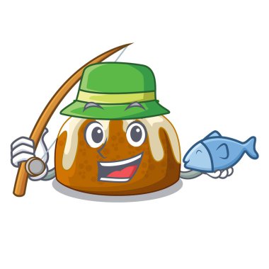 Noel pudingi yemek tablo karikatür Balık tutma