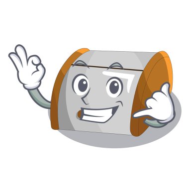 Bana konteyner yiyecek ekmek de maskot vektör illüstrasyon izole depo gözü