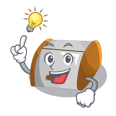 Maskot izole bin ekmek bir fikir konteyner yiyeceğimiz var.