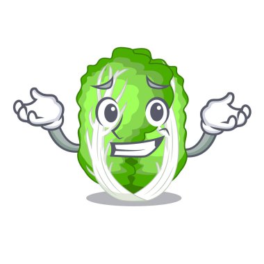 Sırıtan karakter Çin lahanası ahşap kase