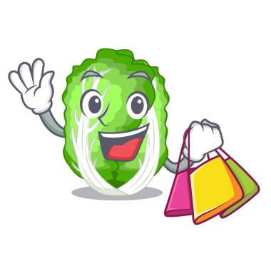 Alışveriş karakter Çin lahanası ahşap kase