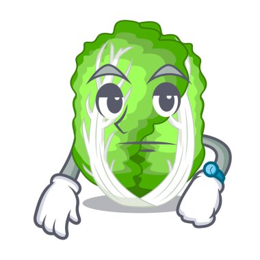 Çin lahanası sebze karikatür izole bekliyor