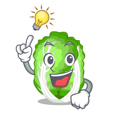 Karikatür izole bir fikir Çin lahanası sebze