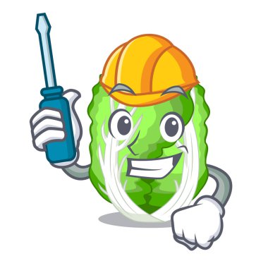 Karikatür izole Otomotiv Çin lahanası sebze