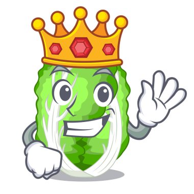 Karikatür izole kral Çin lahanası sebze