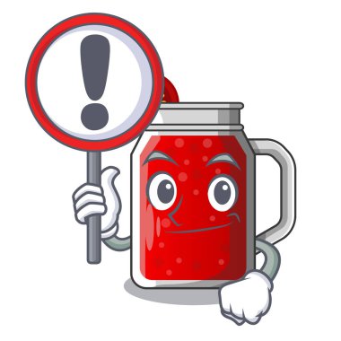 İşareti karakter içecek sağlıklı tatlı domates suyu vektör çizim ile