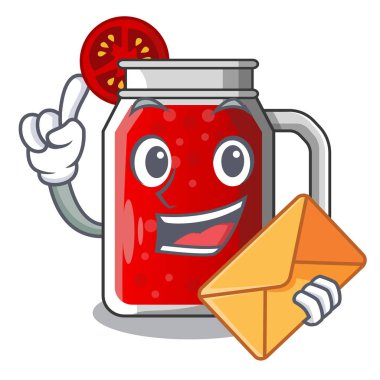 Zarf tatlı domates suyu ile karakter cam