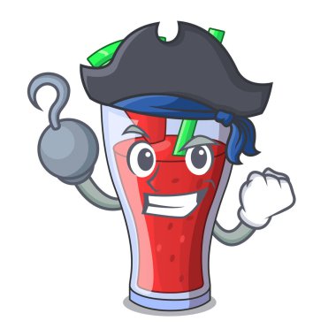 Pirate character tasty beverage fruit watermelon juice