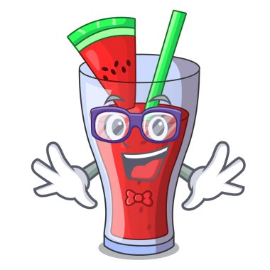 Geek sağlıklı karpuz suyu tablo karikatür