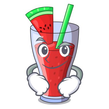 Tablo karikatür Smirking sağlıklı karpuz suyu