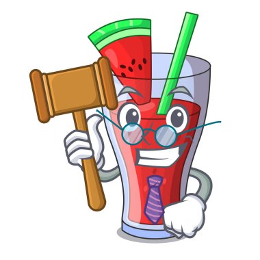 Yargıç taze karpuz suyu maskotu izole