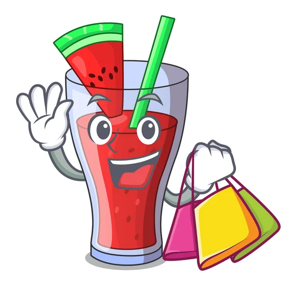 Sağlıklı karpuz suyu tablo karikatür alışveriş