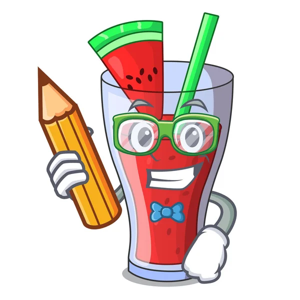 Öğrenci sağlıklı karpuz suyu tablo karikatür