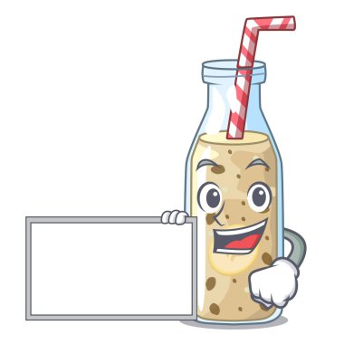 Bir çizgi film tablo ile Yönetim Kurulu muz smoothie