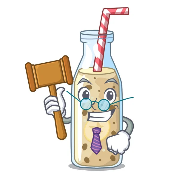 Juiz smoothie banana doce isolado na mascote — Vetor de Stock
