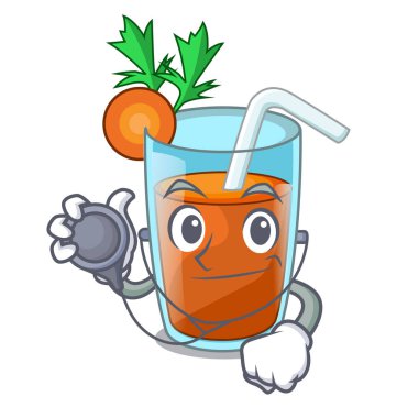 Doktor karakter sağlıklı havuç yüzlü diyet için