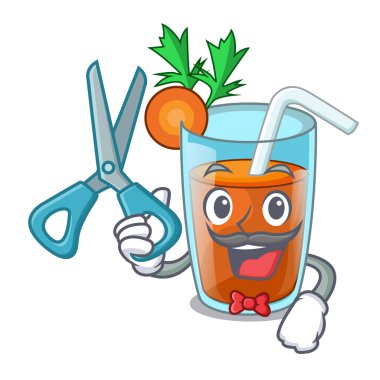 Kuaför karakter sağlıklı havuç yüzlü diyet için