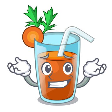 Çizgi film cam ev yapımı havuç güler yüzlü sırıtarak