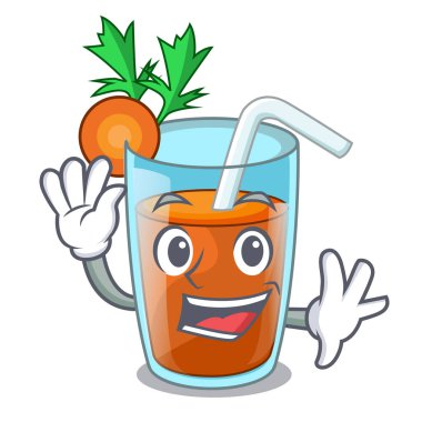 Çizgi film cam ev yapımı havuç güler yüzlü sallayarak