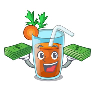 Çizgi film tablo ile para taze yüzlü havuç